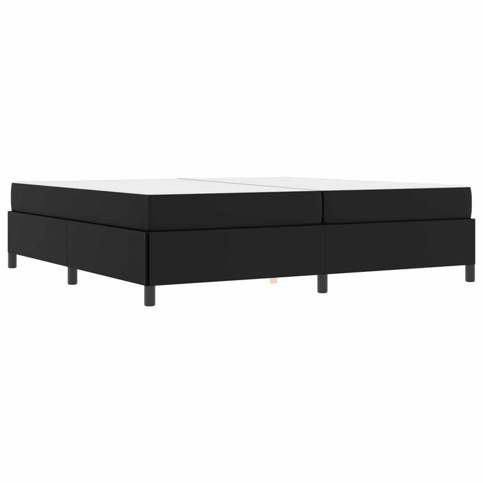 Cadru de pat cu saltea Negru 200 x 200 cm țesătură - WALTI WALTI