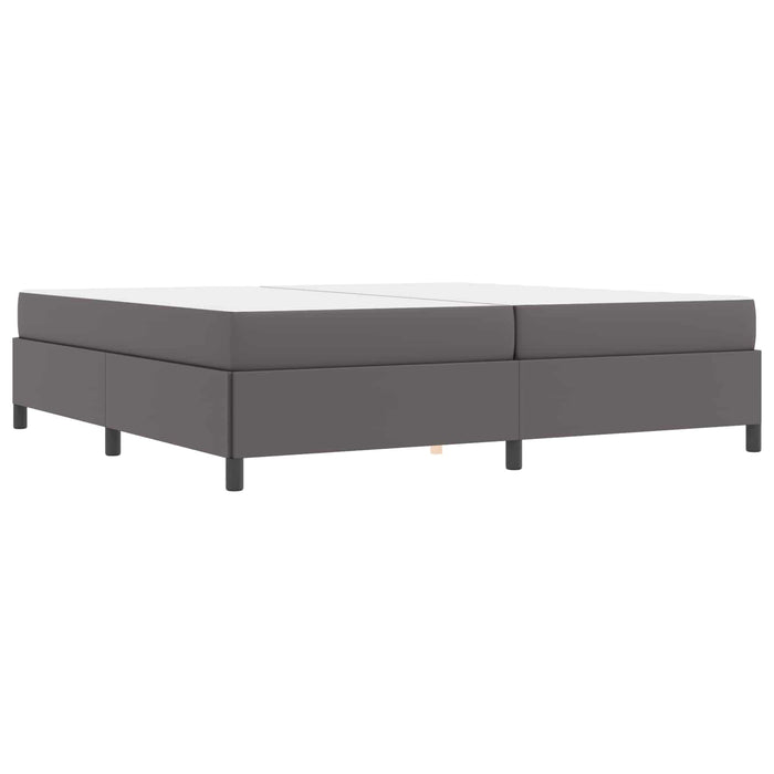 Cadru de pat cu saltea Gri 200 x 200 cm țesătură - WALTI WALTI