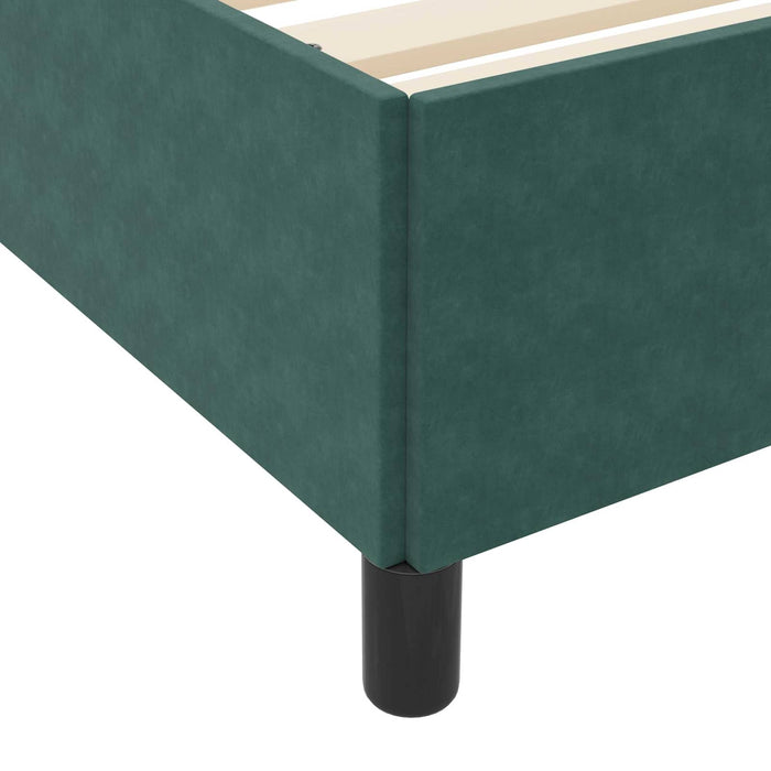 Cadru de pat cu saltea Verde închis 90 x 200 cm țesătură - WALTI WALTI