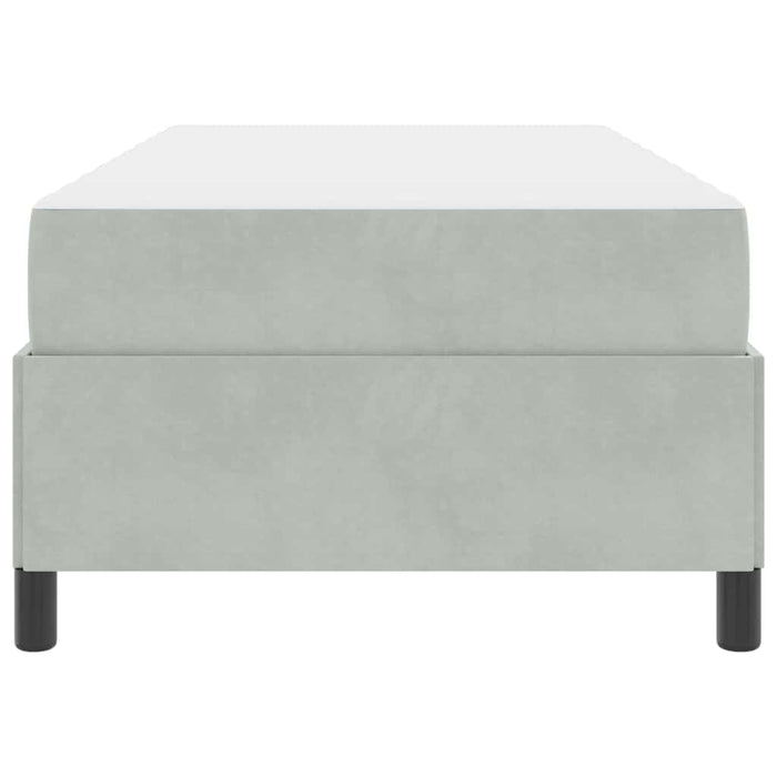 Cadru de pat cu saltea Gri deschis 100 x 200 cm țesătură - WALTI WALTI