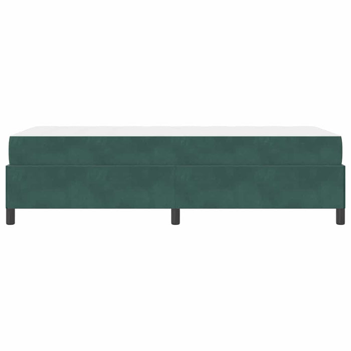 Cadru de pat cu saltea Verde închis 100 x 200 cm țesătură - WALTI WALTI