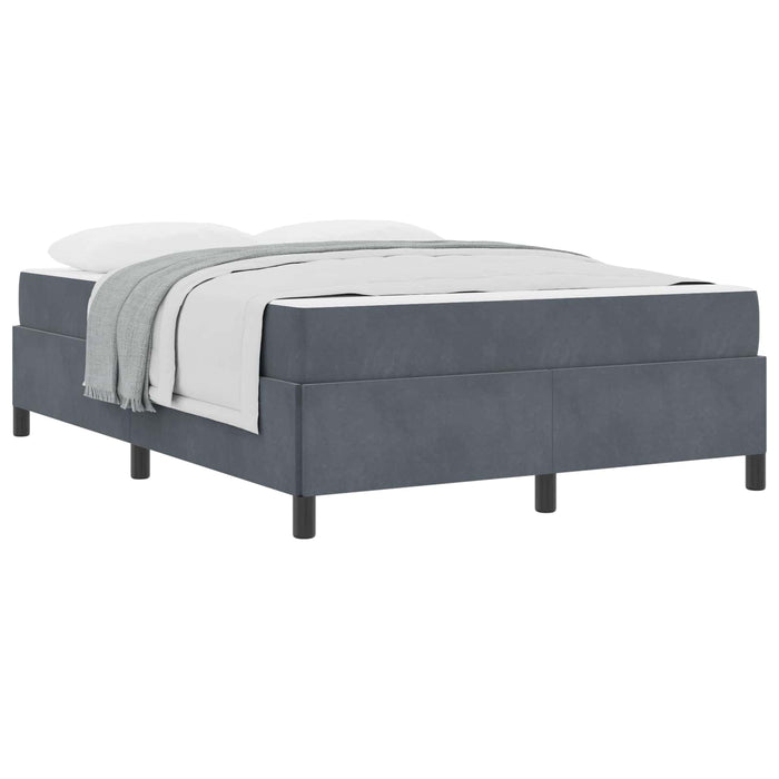 Cadru de pat cu saltea Gri închis 140 x 190 cm țesătură - WALTI WALTI