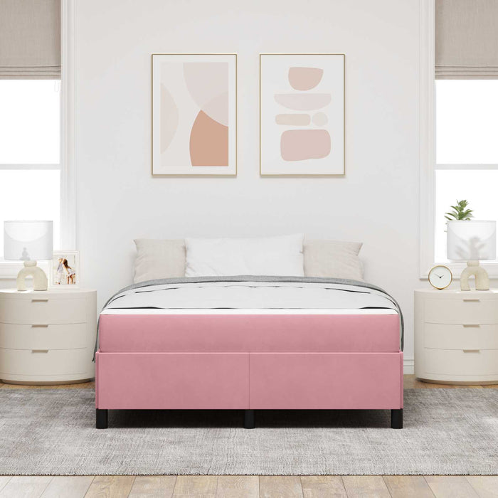 Cadru de pat cu saltea Roz 160 x 200 cm țesătură - WALTI WALTI