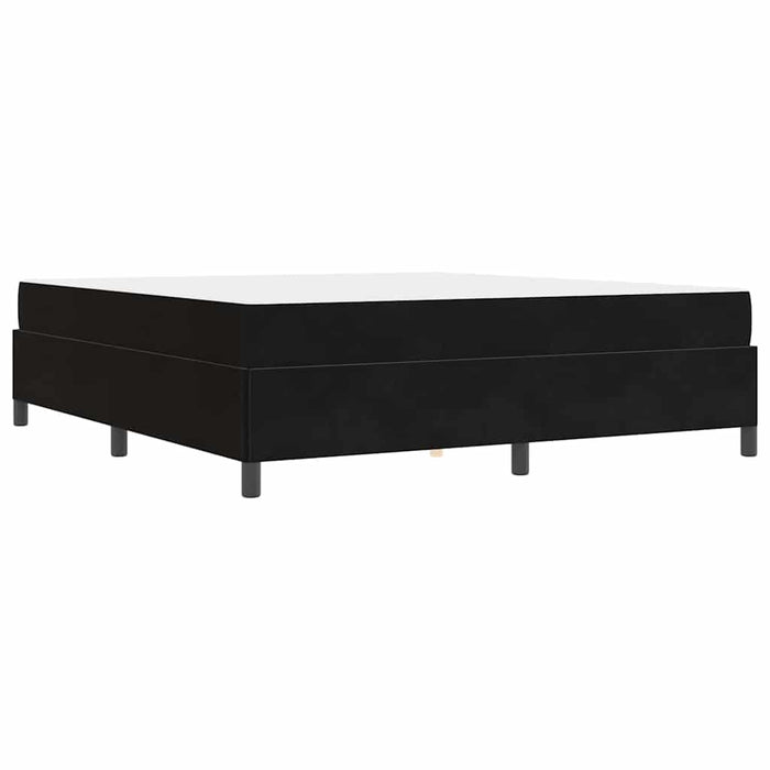Cadru de pat cu saltea Negru 180 x 200 cm țesătură - WALTI WALTI