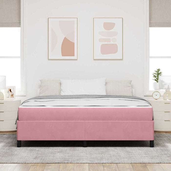 Cadru de pat cu saltea Roz 180 x 200 cm țesătură - WALTI WALTI
