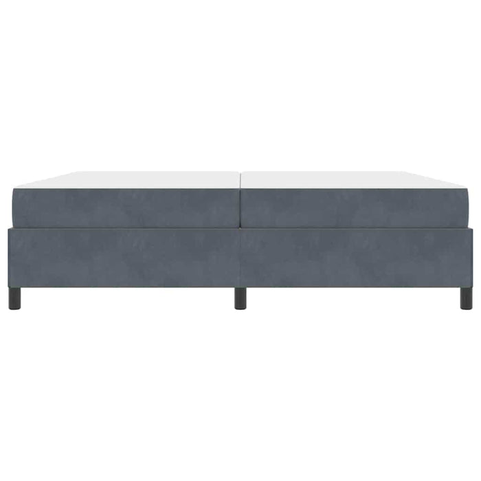 Cadru de pat cu saltea Gri închis 200 x 200 cm țesătură - WALTI WALTI