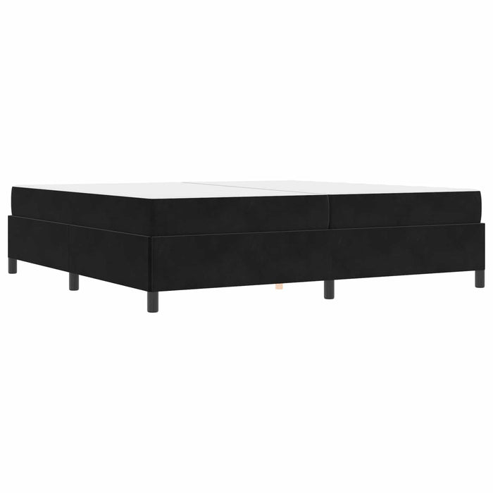 Cadru de pat cu saltea Negru 200 x 200 cm țesătură - WALTI WALTI