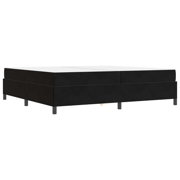 Cadru de pat cu saltea Negru 200 x 200 cm țesătură - WALTI WALTI