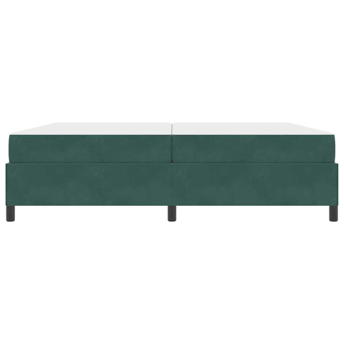 Cadru de pat cu saltea Verde închis 200 x 200 cm țesătură - WALTI WALTI
