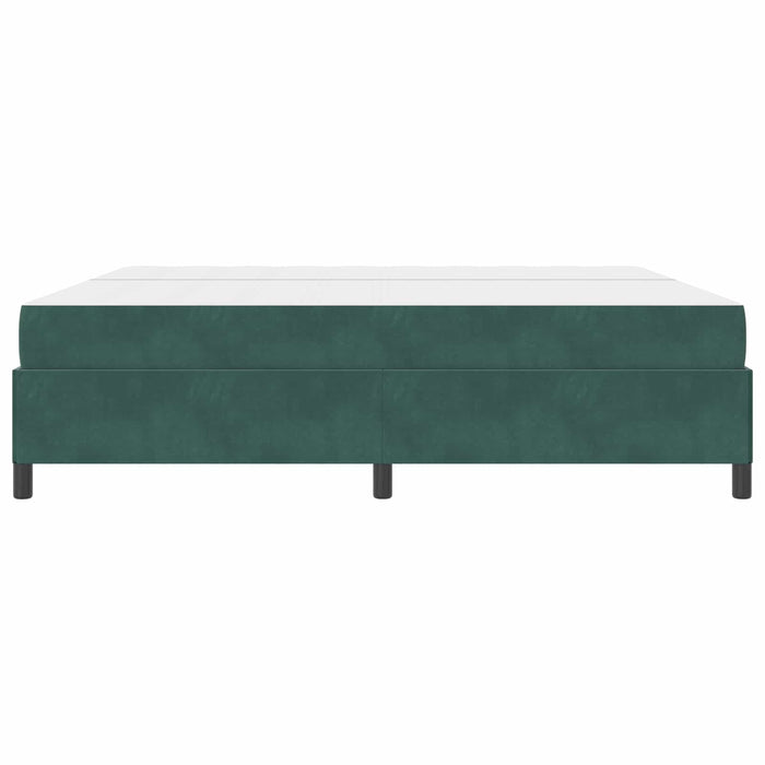 Cadru de pat cu saltea Verde închis 200 x 200 cm țesătură - WALTI WALTI
