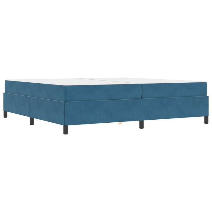 Cadru de pat cu saltea Albastru închis 200 x 200 cm țesătură - WALTI WALTI