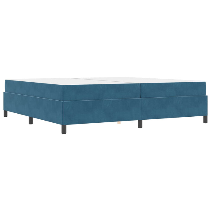 Cadru de pat cu saltea Albastru închis 200 x 200 cm țesătură - WALTI WALTI