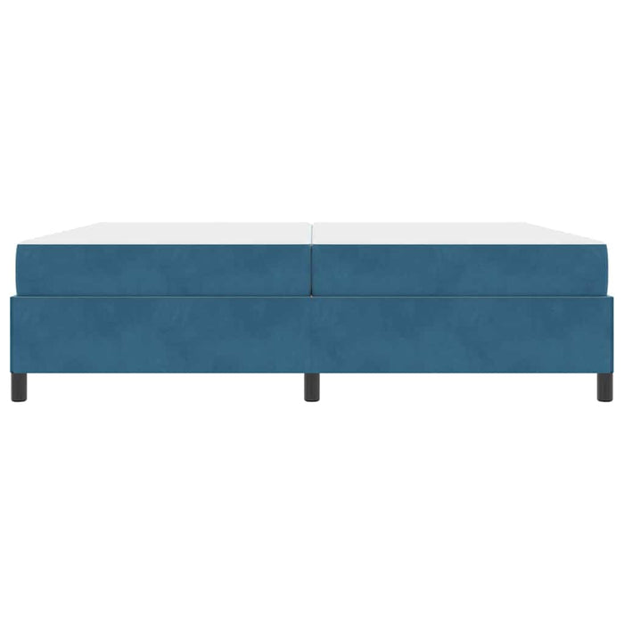 Cadru de pat cu saltea Albastru închis 200 x 200 cm țesătură - WALTI WALTI