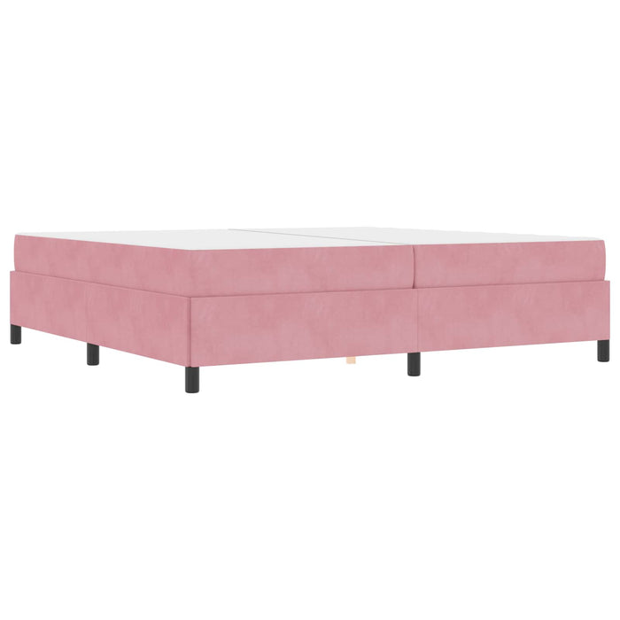 Cadru de pat cu saltea Roz 200 x 200 cm țesătură - WALTI WALTI