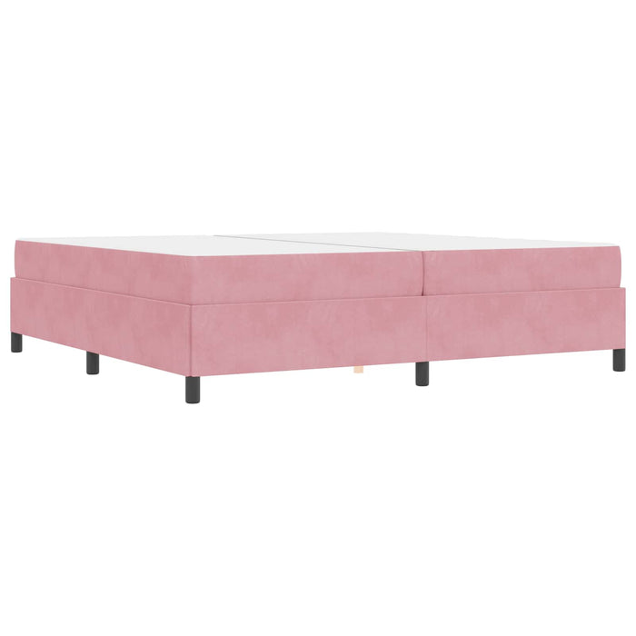 Cadru de pat cu saltea Roz 200 x 200 cm țesătură - WALTI WALTI