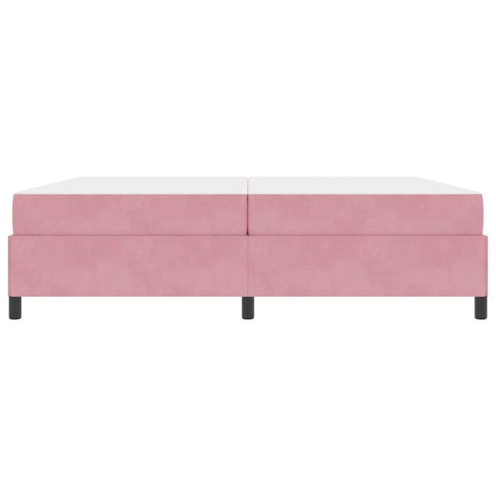 Cadru de pat cu saltea Roz 200 x 200 cm țesătură - WALTI WALTI