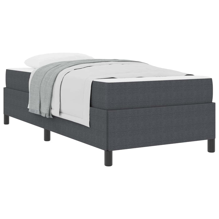 Cadru de pat cu saltea Gri închis 80 x 200 cm țesătură WALTI