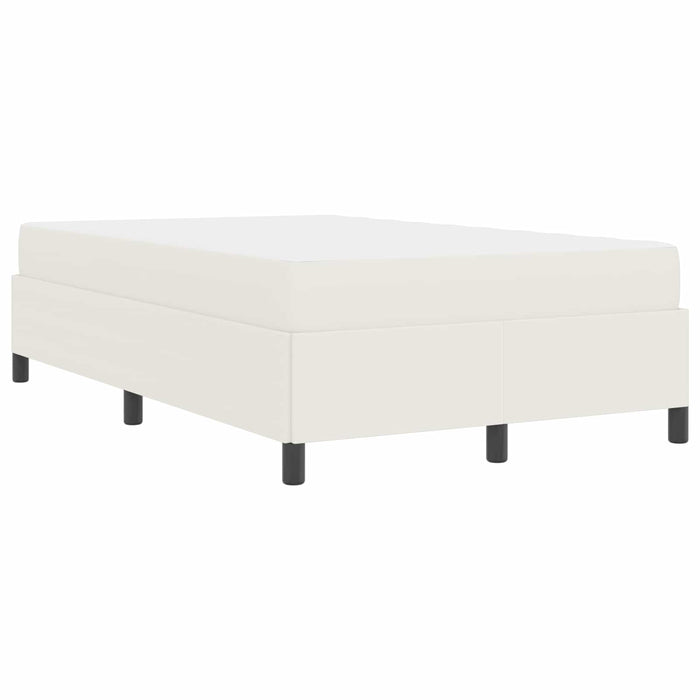 Cadru de pat cu saltea Crem 120 x 200 cm țesătură WALTI