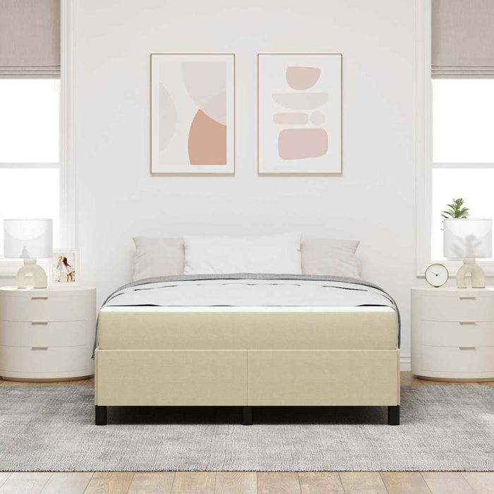 Cadru de pat cu saltea Verde deschis gri 160 x 200 cm țesătură WALTI