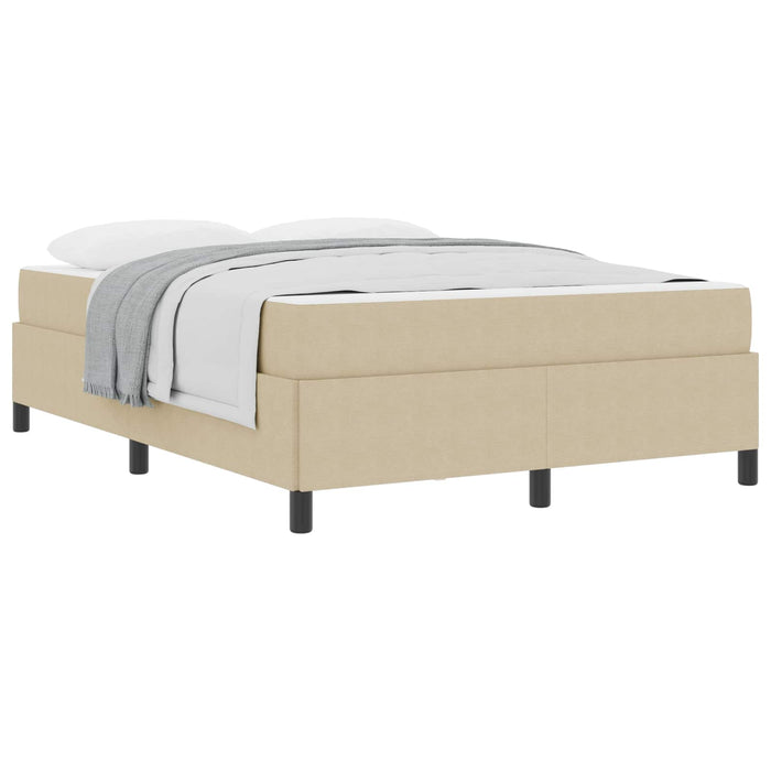 Cadru de pat cu saltea Verde deschis gri 160 x 200 cm țesătură WALTI