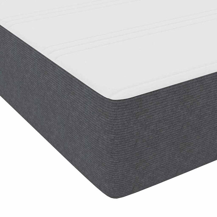Cadru de pat cu saltea Gri închis 180 x 200 cm țesătură WALTI