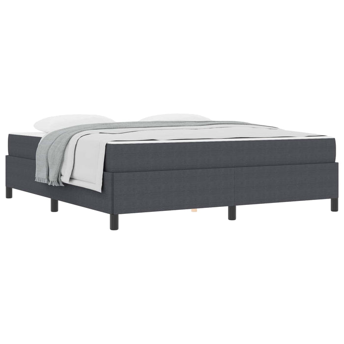 Cadru de pat cu saltea Gri închis 180 x 200 cm țesătură WALTI