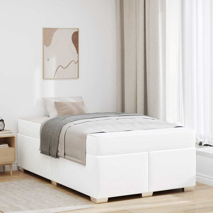 Cadru de pat Alb 120 x 190 cm Piele artificială - WALTI WALTI