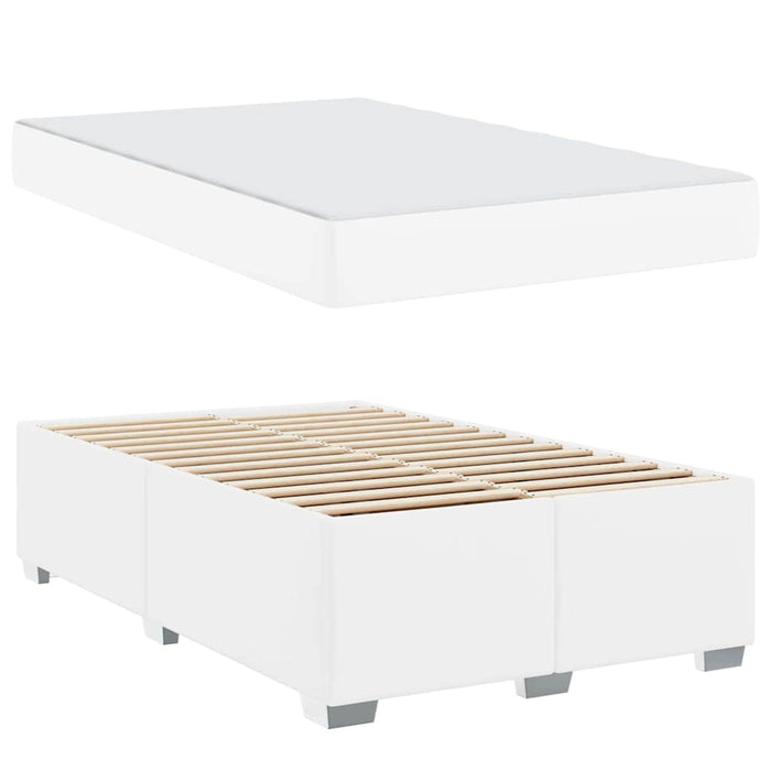 Cadru de pat Alb 120 x 190 cm Piele artificială - WALTI WALTI