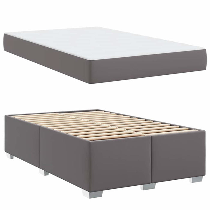 Cadru de pat Gri 120 x 190 cm Piele artificială - WALTI WALTI