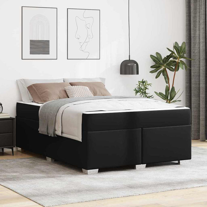 Cadru de pat Negru 140 x 200 cm Piele artificială - WALTI WALTI