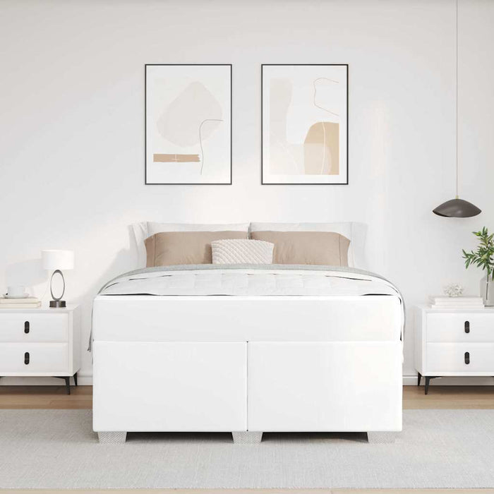Cadru de pat Alb 140 x 200 cm Piele artificială - WALTI WALTI