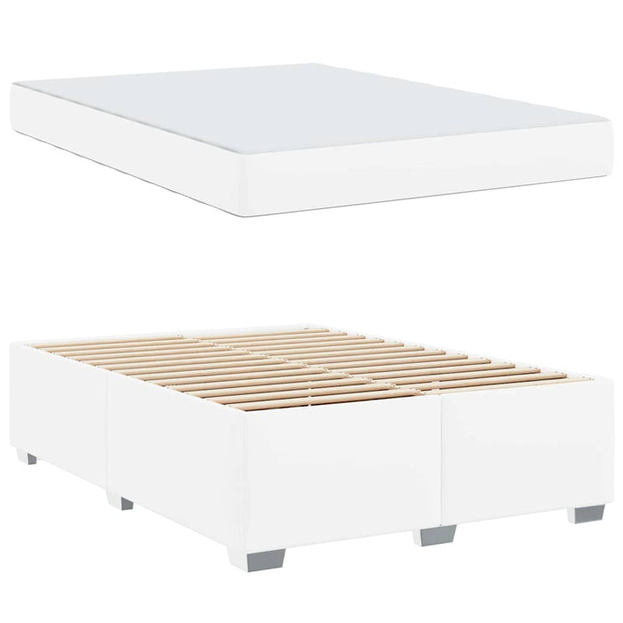 Cadru de pat Alb 140 x 200 cm Piele artificială - WALTI WALTI