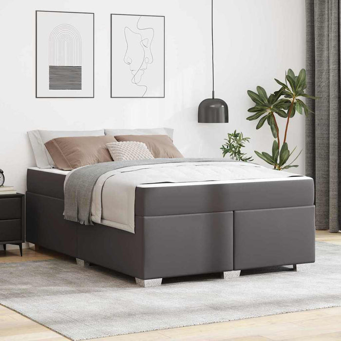 Cadru de pat Gri 140 x 200 cm Piele artificială - WALTI WALTI