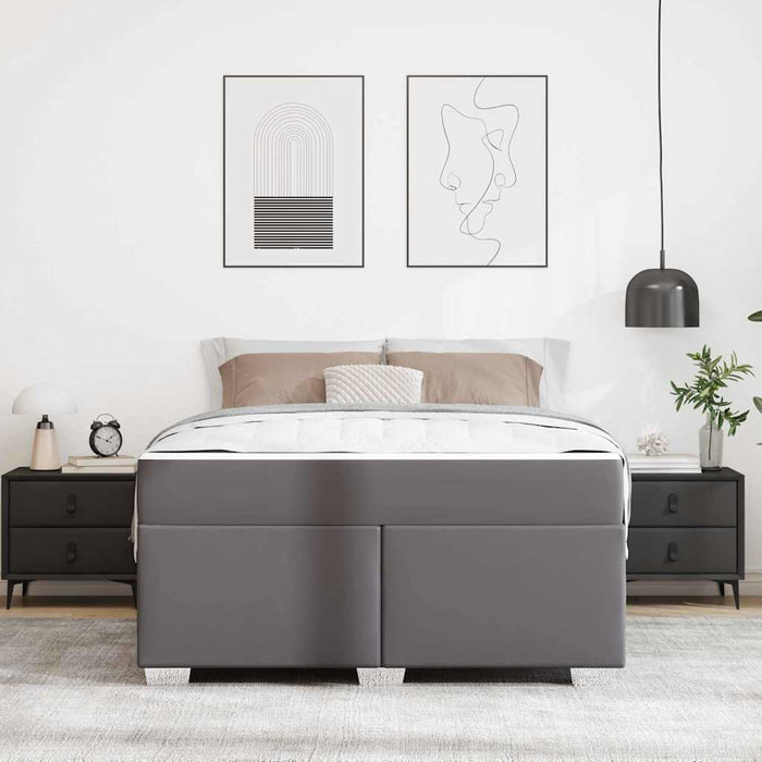 Cadru de pat Gri 140 x 200 cm Piele artificială - WALTI WALTI