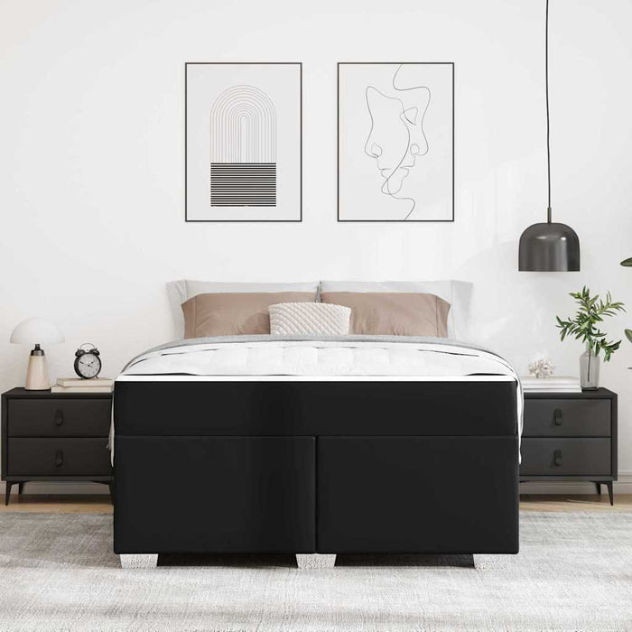 Cadru de pat Negru 160 x 200 cm Piele artificială - WALTI WALTI