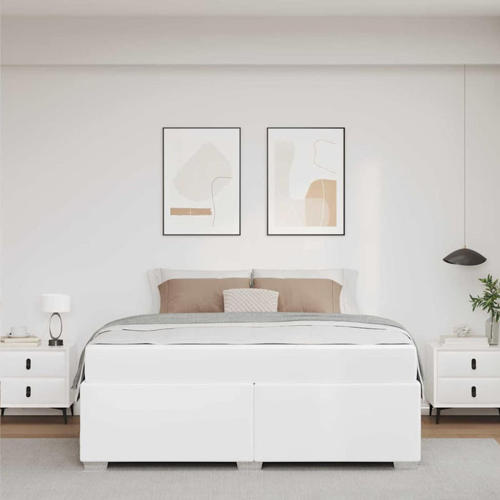 Cadru de pat Alb 160 x 200 cm Piele artificială - WALTI WALTI