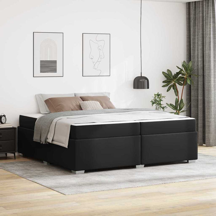 Cadru de pat Negru 200 x 200 cm Piele artificială - WALTI WALTI
