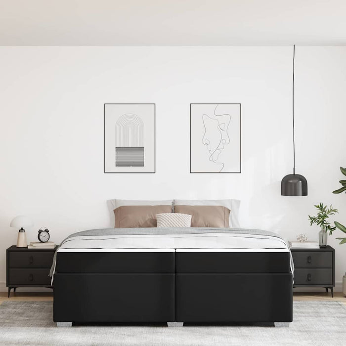 Cadru de pat Negru 200 x 200 cm Piele artificială - WALTI WALTI