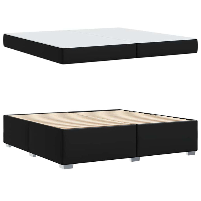 Cadru de pat Negru 200 x 200 cm Piele artificială - WALTI WALTI