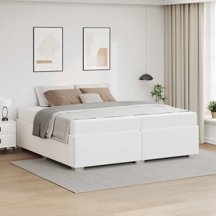 Cadru de pat Alb 200 x 200 cm Piele artificială - WALTI WALTI