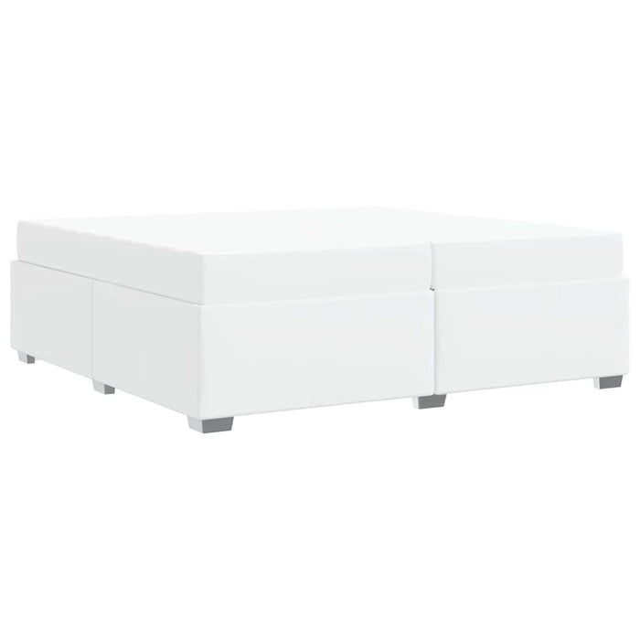 Cadru de pat Alb 200 x 200 cm Piele artificială - WALTI WALTI