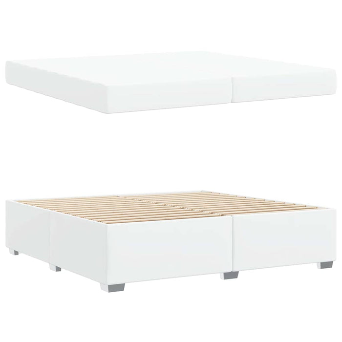 Cadru de pat Alb 200 x 200 cm Piele artificială - WALTI WALTI