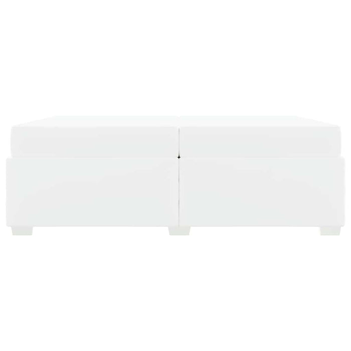 Cadru de pat Alb 200 x 200 cm Piele artificială - WALTI WALTI