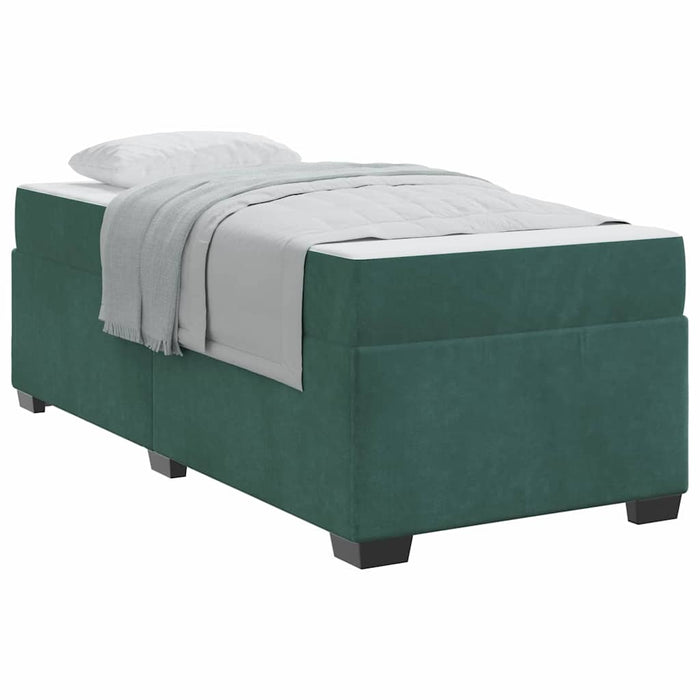 Cadru de pat cu saltea Verde închis 80 x 200 cm Catifea - WALTI WALTI