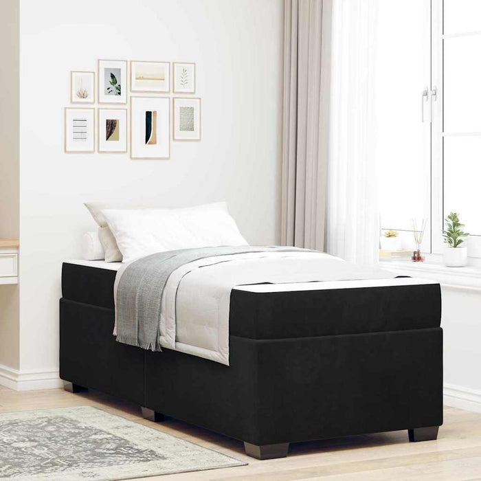 Cadru de pat cu saltea cu saltea Negru 90 x 190 cm Catifea - WALTI WALTI