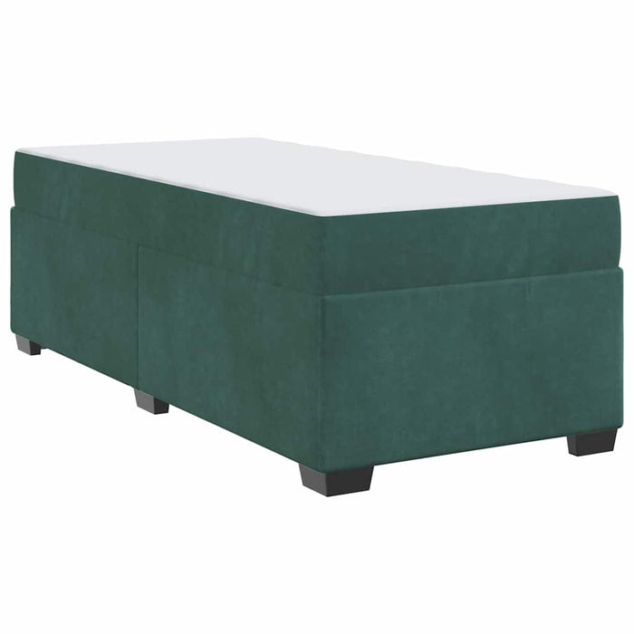 Cadru de pat cu saltea Verde închis 100 x 200 cm Catifea - WALTI WALTI