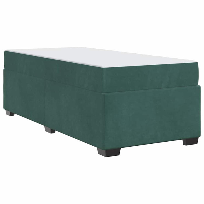 Cadru de pat cu saltea Verde închis 100 x 200 cm Catifea - WALTI WALTI