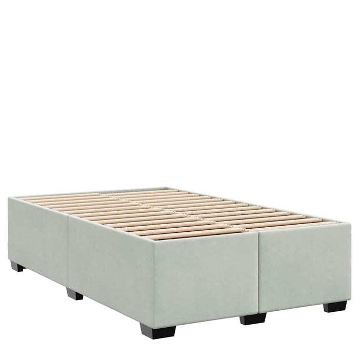 Cadru de pat cu saltea Gri deschis 120 x 190 cm Catifea - WALTI WALTI
