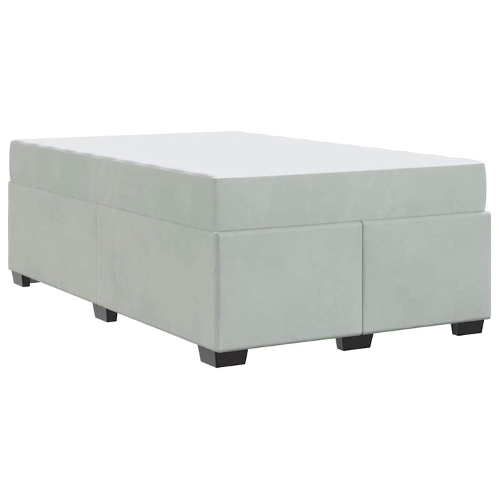 Cadru de pat cu saltea Gri deschis 120 x 190 cm Catifea - WALTI WALTI