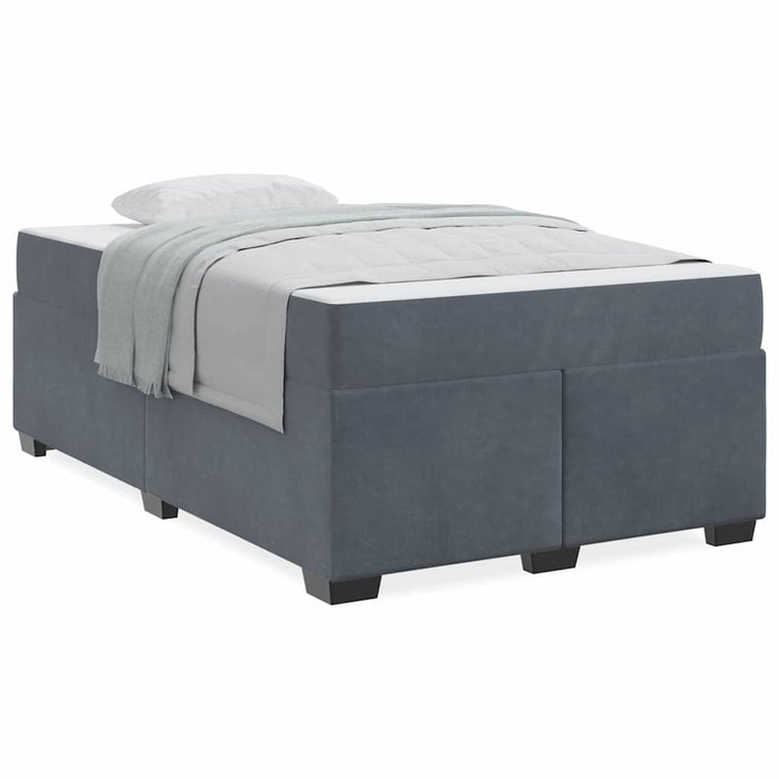 Cadru de pat cu saltea Gri închis 120 x 190 cm Catifea - WALTI WALTI